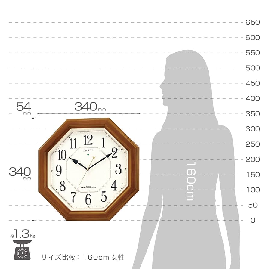 CITIZEN シチズン 電波掛け時計 4MY684 静音設計 木目 Amazon.co.jp: シチズン 掛け時計 広範囲受信 電波時計